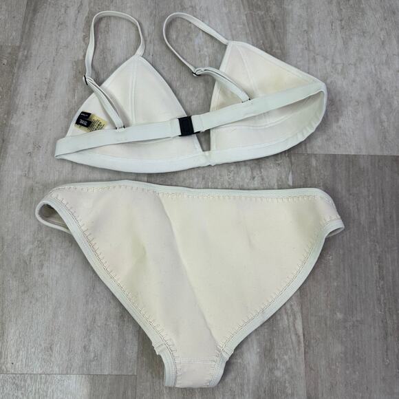 Triangl White Neoprene Bikini Set Women’s Small - Picture 4 of 5